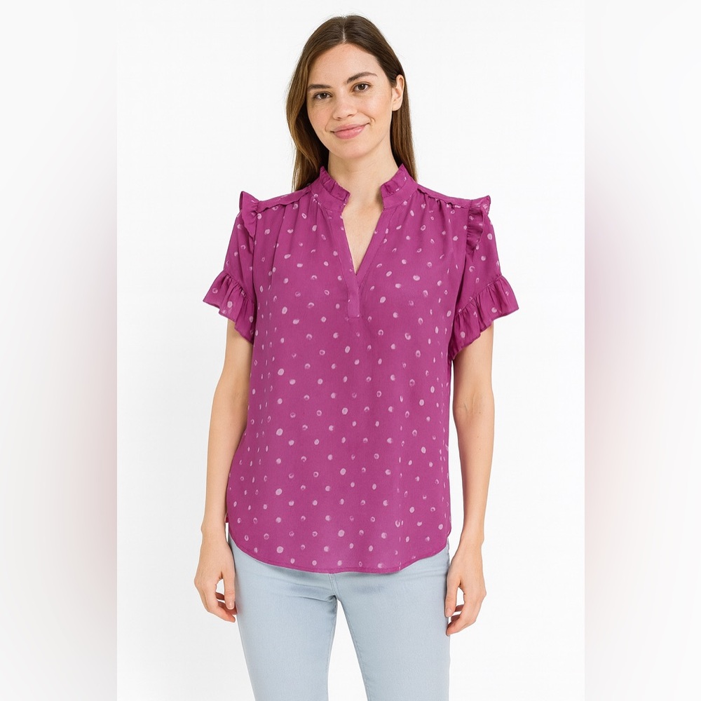 NWOT J. Crew Sheer Pink Blouse with Lining size XS